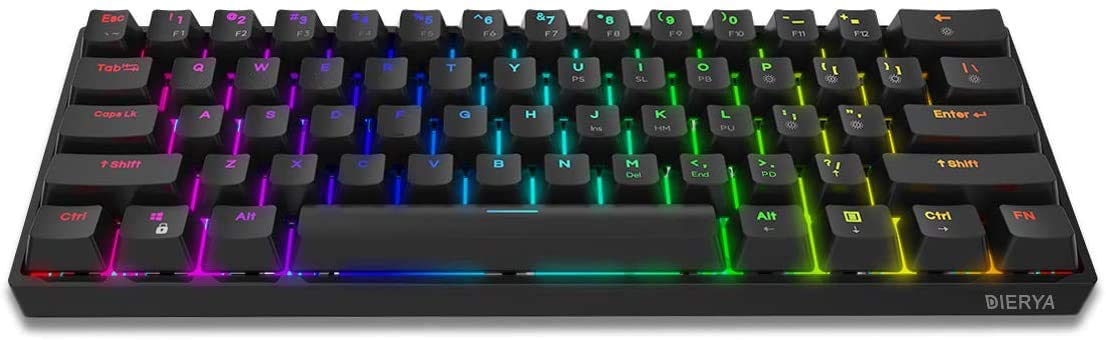 Klawiatura mechaniczna gamingowa DIERYA DK61 RGB 60% wodoodporna PBT Blue