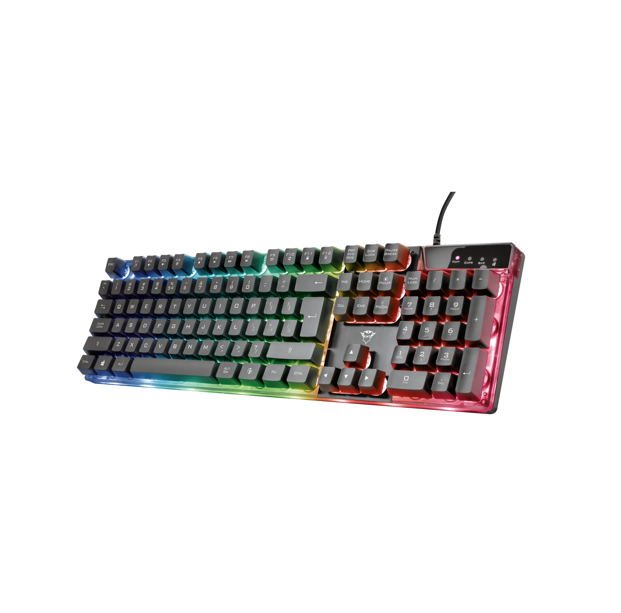 Klawiatura mechaniczna gamingowa przewodowa Trust GXL 835 Azor USB RGB