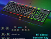 Klawiatura membranowa przewodowa gamingowa Topmate KM11 RGB – zdjęcie 4
