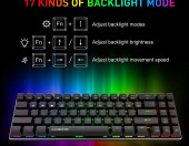 Klawiatura mechaniczna przewodowa Havit KB512L RGB USB-C – zdjęcie 2