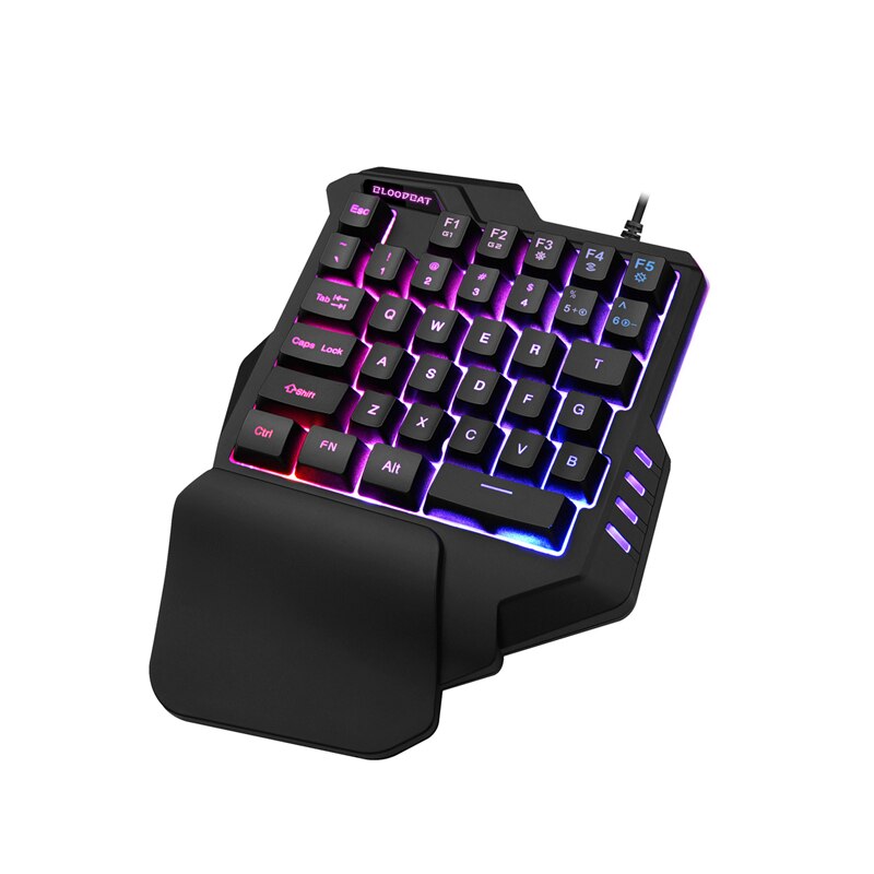 Klawiatura przewodowa jednoręczna BLOODBAT G92 USB PUBG RGB
