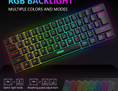 Klawiatura mechaniczna przewodowa gamingowa RedThunder G62 Blacklit RGB – zdjęcie 2