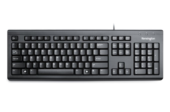 Klawiatura przewodowa wodoodporna Kensington Keyboard for Life czarna