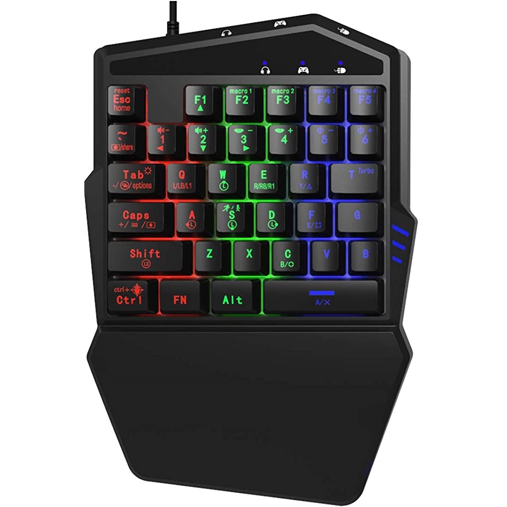 Klawiatura przewodowa DarkWalker FO217 PS4 Xbox One Switch PS3 RGB