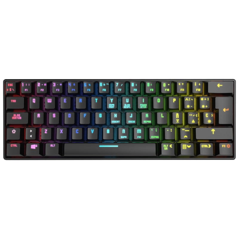 Klawiatura mechaniczna przewodowa Krom Kluster Mini RGB Outemu Red
