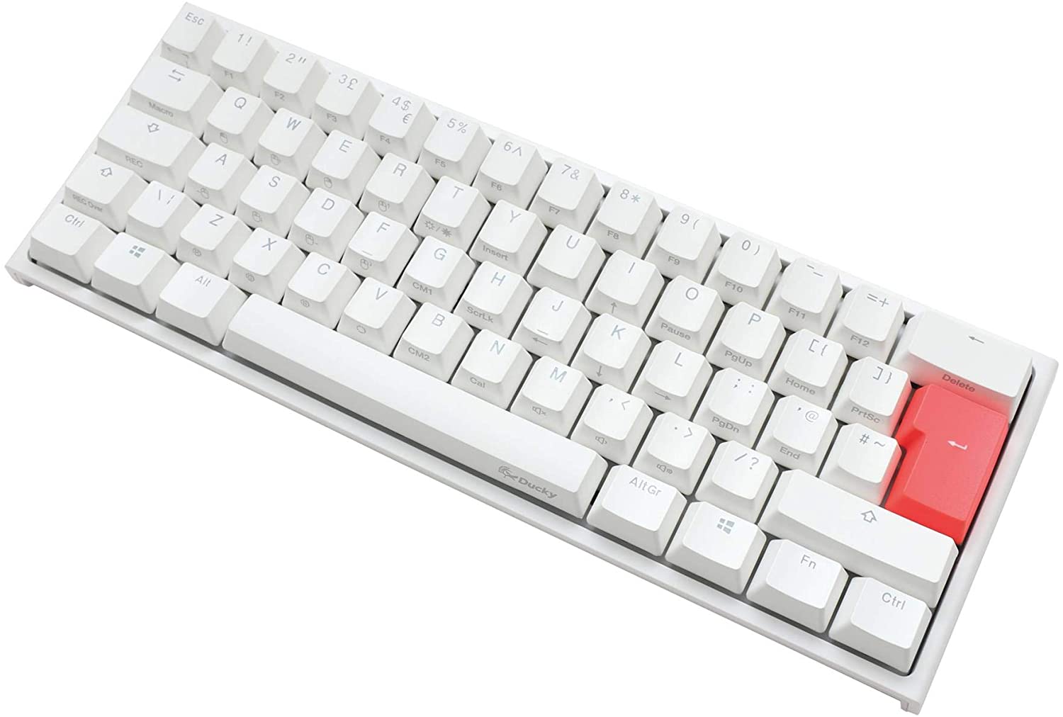 Klawiatura mechaniczna gamingowa Ducky White One2 Mini Red Silent Switch
