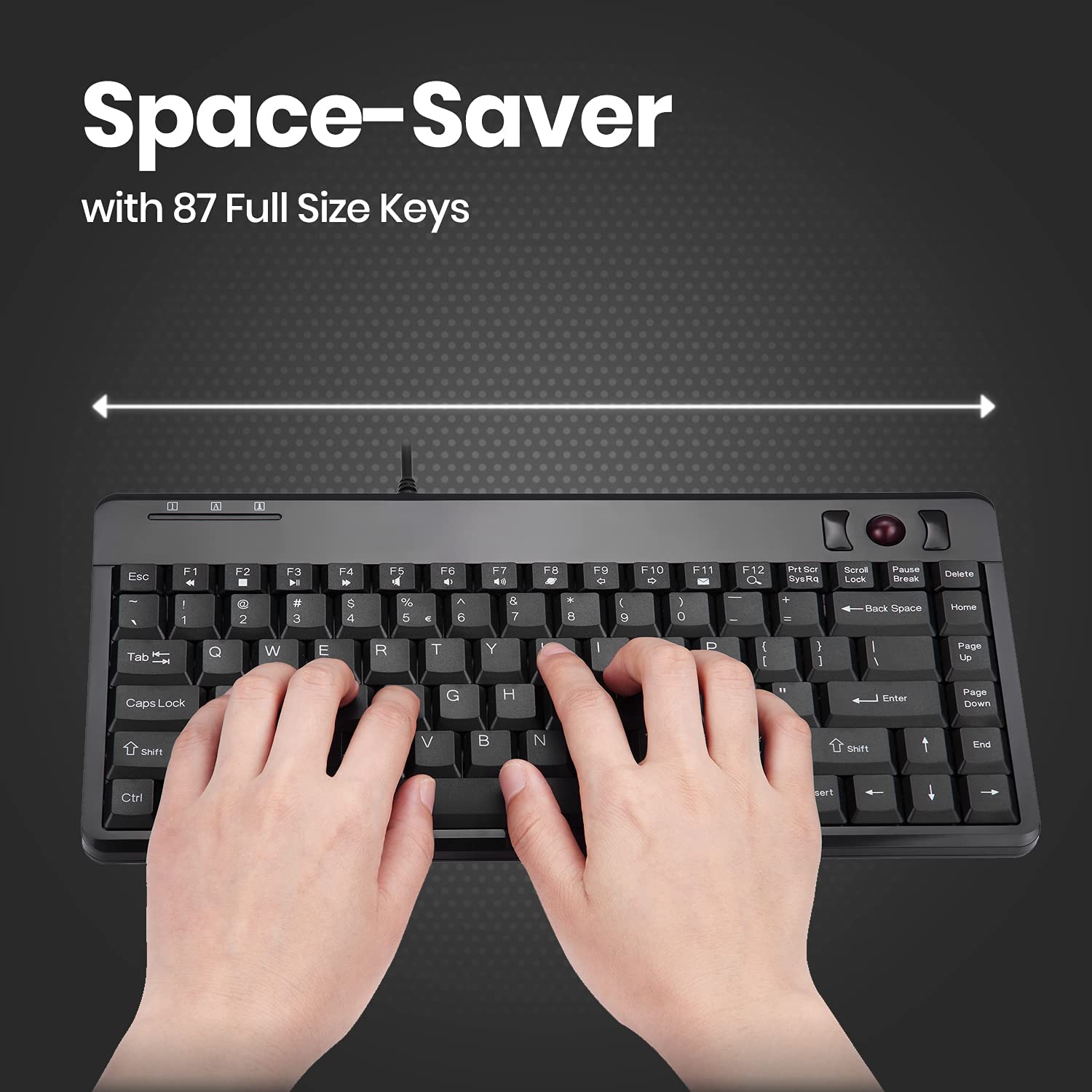 Klawiatura trackball przewodowa Perixx PERIBOARD-505 PLUS