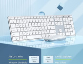Klawiatura bezprzewodowa SeenDa Bluetooth MacOS PC TV QWERTZ – zdjęcie 3
