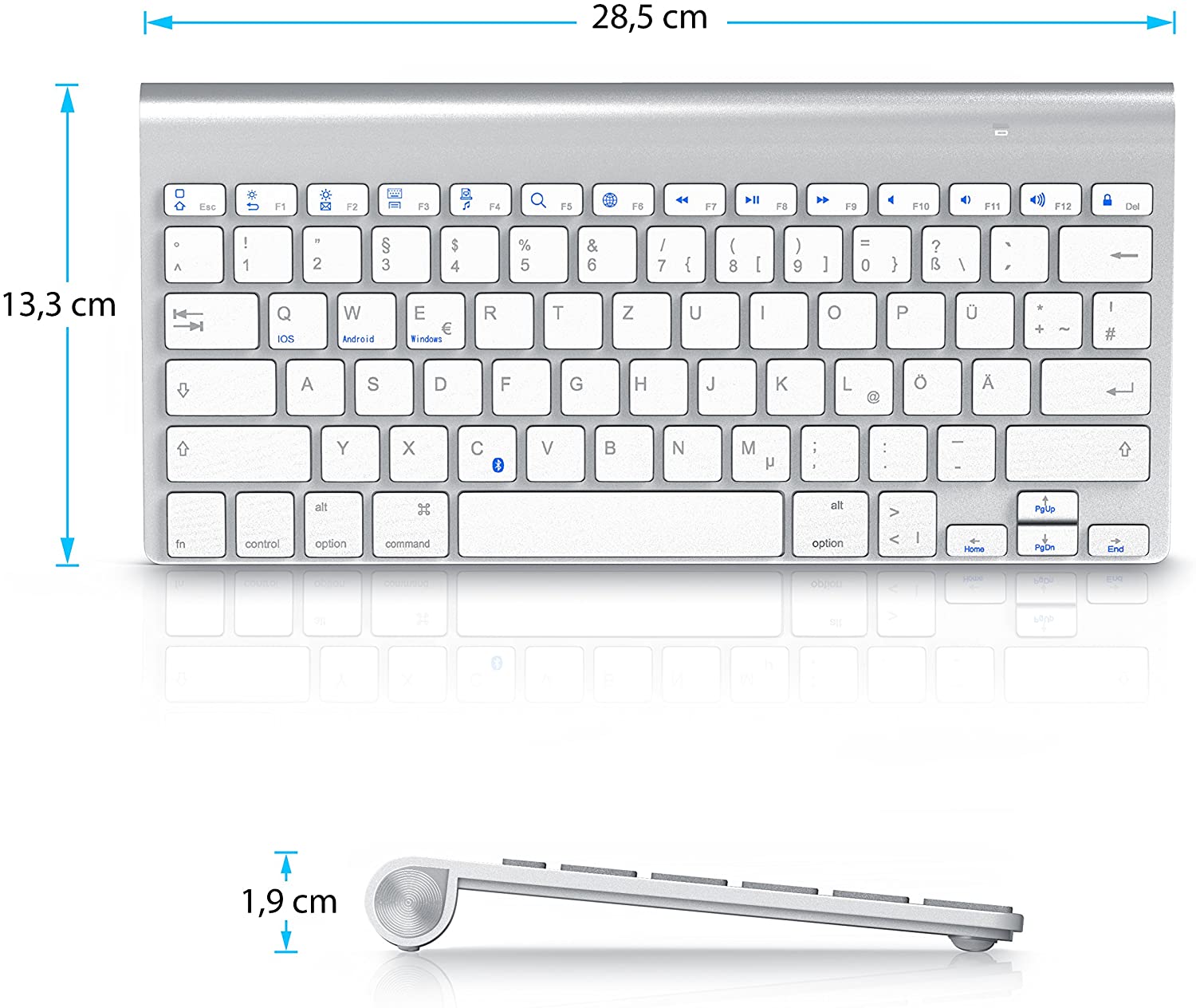 Klawiatura bezprzewodowa Aplic CSL 303230 Bluetooth 3.0 QWERTZ