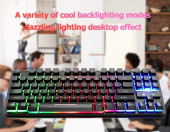 Klawiatura przewodowa gamingowa ZIYOYULANG Rainow Light K16 RGB QWERTY – zdjęcie 2