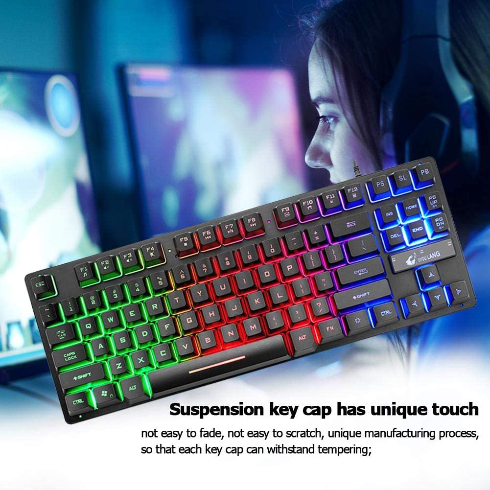 Klawiatura przewodowa gamingowa ZIYOYULANG Rainow Light K16 RGB QWERTY