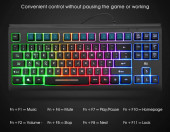 Klawiatura przewodowa podświetlana gamingowa Rii RK104 RGB QWERTZ – zdjęcie 2