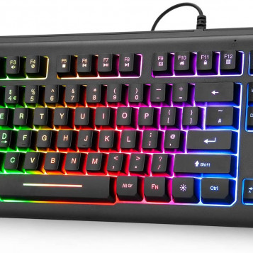 Rii RK104 RGB QWERTZ – klawiatura przewodowa (używany)