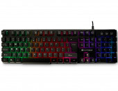 Klawiatura przewodowa gamingowa podświetlana SilverGear RGB QWERTZ – zdjęcie 1