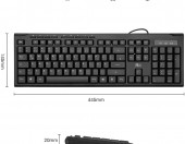 Klawiatura przewodowa biurowa Rii RK907 USB Mac PC Android QWERTZ – zdjęcie 1