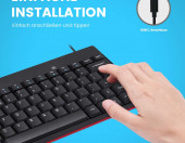 Klawiatura przewodowa USB-C Perixx PERIBOARD-422 QWERTZ Mac Samsung – zdjęcie 2