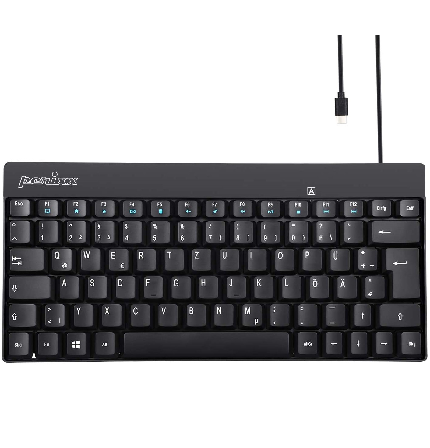 Klawiatura przewodowa USB-C Perixx PERIBOARD-422 QWERTZ Mac Samsung