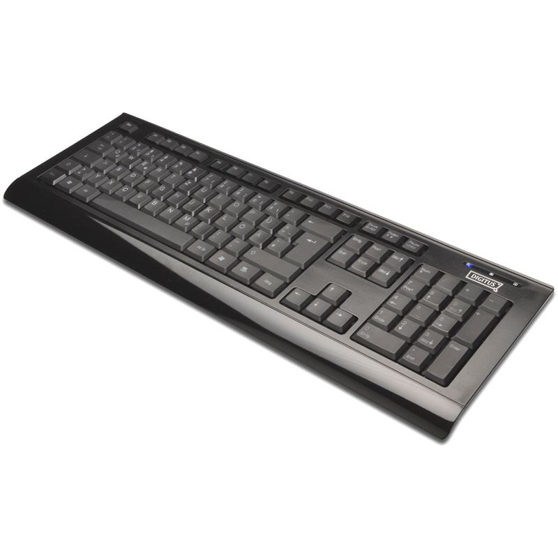 Klawiatura przewodowa biurowa Digitus Black Line S USB QWERTZ