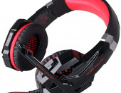 Słuchawki przewodowe GAMING KOTION Each G9000 LED dla graczy czerwone – zdjęcie 2