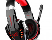 Słuchawki przewodowe GAMING KOTION Each G9000 LED dla graczy czerwone – zdjęcie 1