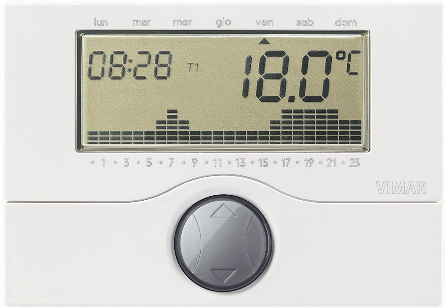 Elektroniczny termostat regulacja temperatury VIMAR 01910 biały