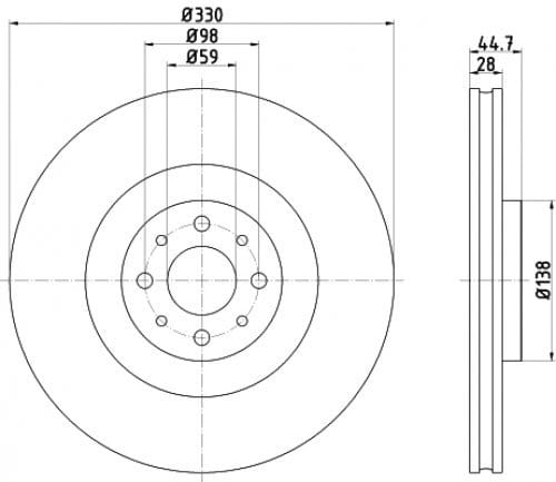 Lancia OE-51827474 tarcza hamulcowa TMD 92272403
