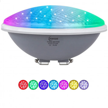 Oświetlenie basenowe LED KWODE PAR56 20W RGB IP68 bez pilota