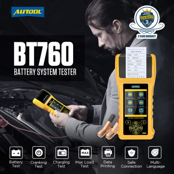 Tester obciążenia akumulatora AUTOOL BT-760 12V 24 V