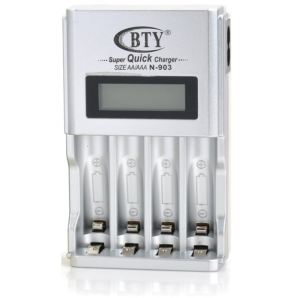Ładowarka do ogniw akumulatorów AA AAA BTY N-903 1.5 LCD