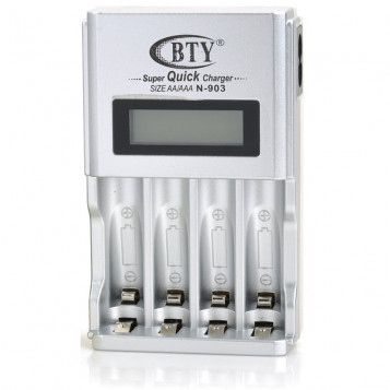 Ładowarka do ogniw akumulatorów AA AAA BTY N-903 1.5 LCD