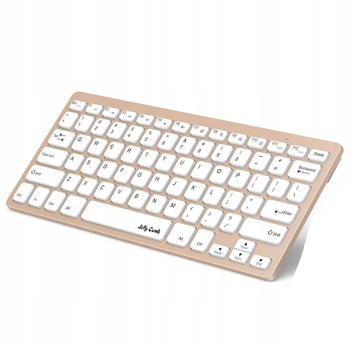 Klawiatura bezprzewodowa Jelly Comb KUT019 QWERTZ Gold