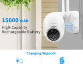 Monitoring kamera zewnętrzna Zeetopin PTZ1S 15000mAh 1080P WLAN IP66 – zdjęcie 3