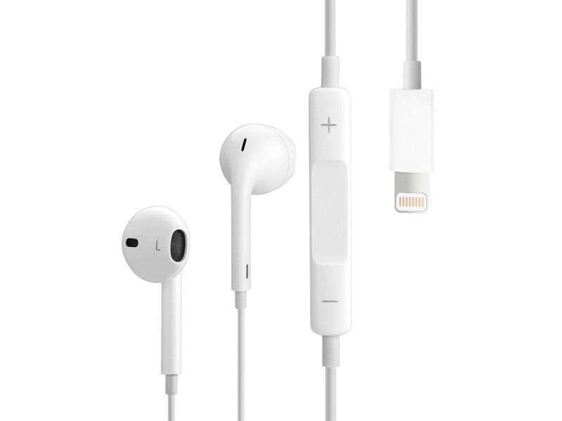 Przewodowe słuchawki douszne do Apple ze złączem Lightning biały