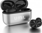 Słuchawki bezprzewodowe dokanałowe UMI W5s Bluetooth 5.2 IPX7 srebrny – zdjęcie 1
