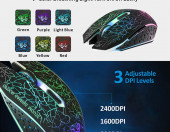 Bezprzewodowa myszka optyczna gamingowa TENMOS M2 USB RGB – zdjęcie 3