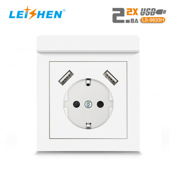 Inteligentne gniazdko ścienne Leishen SP-9633H 2xUSB 2.8A