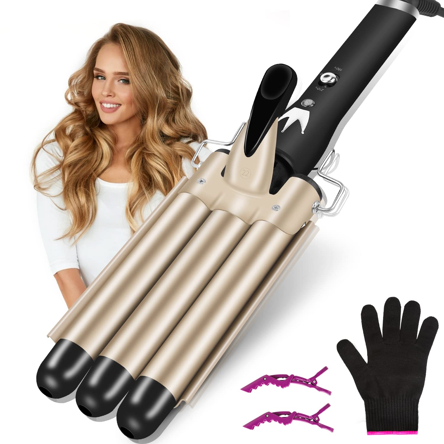 Falownica lokówka do włosów Hair Curler z 3 końcówkami.NOWA