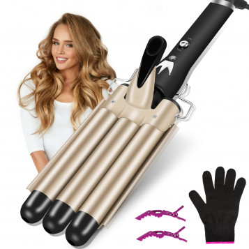 Falownica lokówka do włosów Hair Curler z 3 końcówkami.NOWA