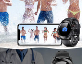 Metalowy Smartwatch AGPTEK FT03 zegarek Android iOS IP68 czarny – zdjęcie 4