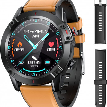 Metalowy Smartwatch AGPTEK FT03 zegarek Android iOS IP68 czarny