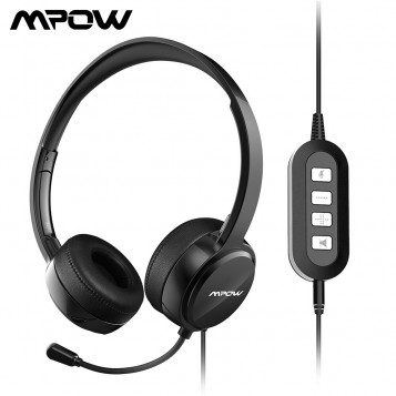 Słuchawki przewodowe z redukcją szumów USB MPOW PA071A