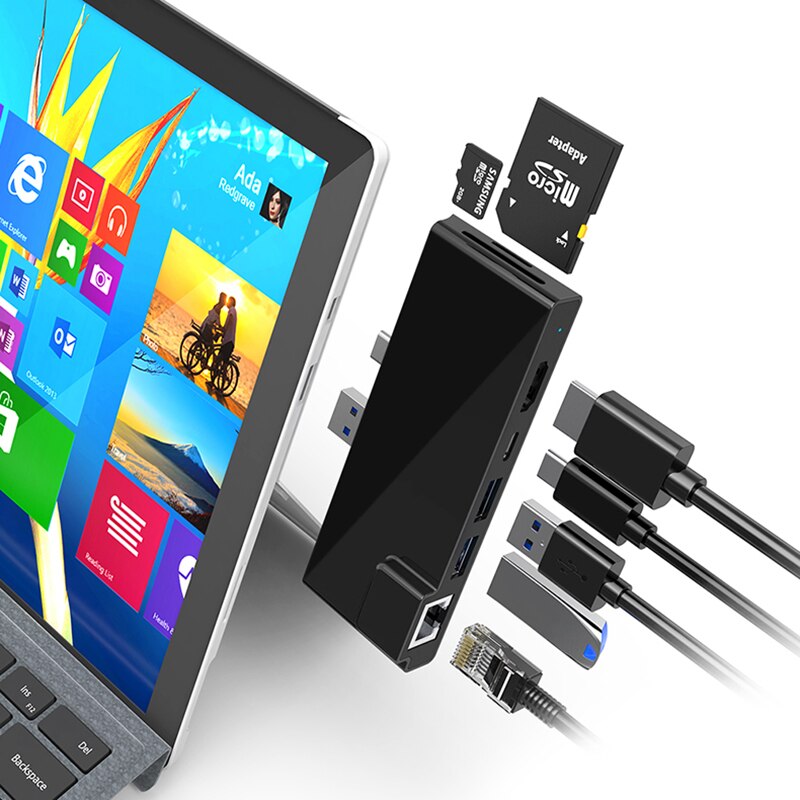 Adapter stacja dokująca dla Microsoft Surface Pro 7 USB3.1 HDMI 4K