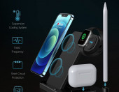 Bezprzewodowa stacja ładująca 4w1 Apple Watch Airpods iPhone – zdjęcie 4