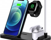 Bezprzewodowa stacja ładująca 4w1 Apple Watch Airpods iPhone – zdjęcie 1