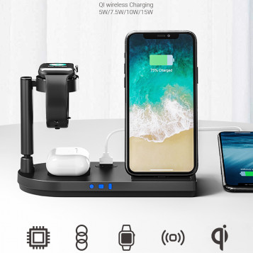 Bezprzewodowa stacja ładująca smartfon zegarek słuchawki Apple iPhone 12