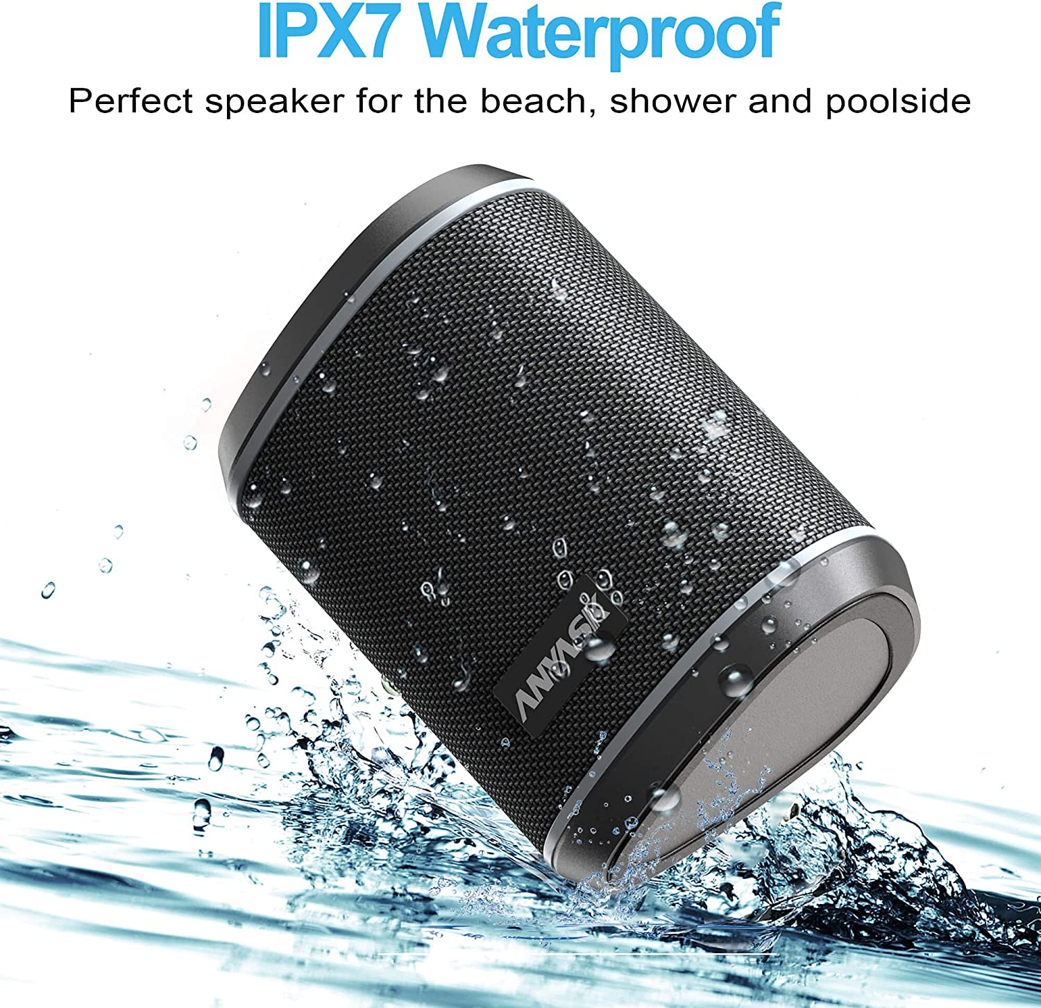 Wodoodporny przenośny bezprzewodowy głośnik Bluetooth 5.0 ANVASKEU IPX7