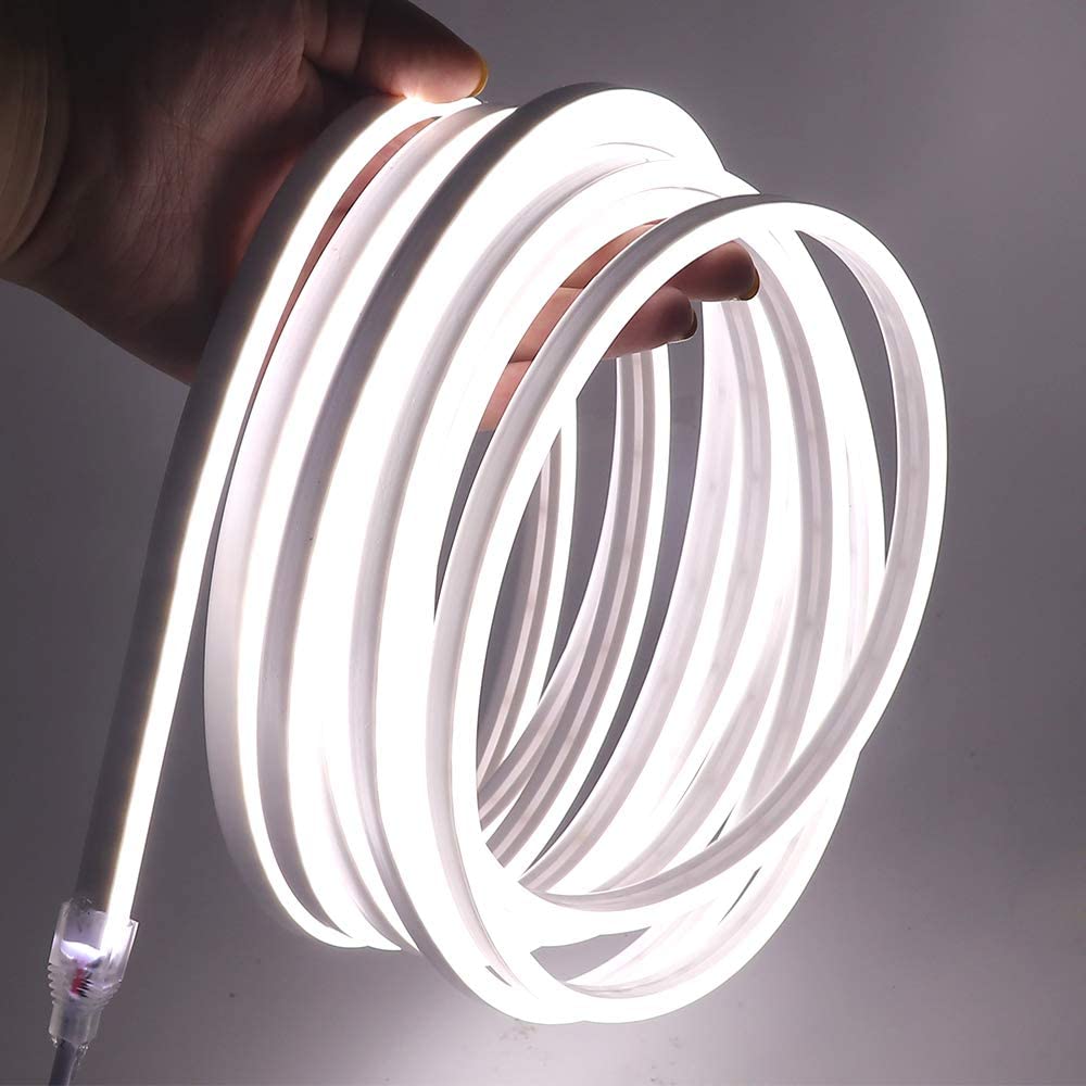 Wodoodporna taśma do ogrodu LED NEON FLEX o zimnej barwie 230V IP67 5m